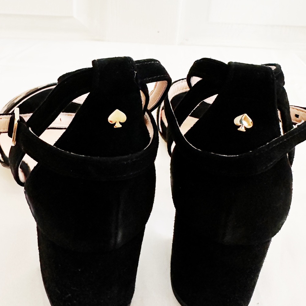 Kate Spade suede block heel sandals - Picture 4 of 6